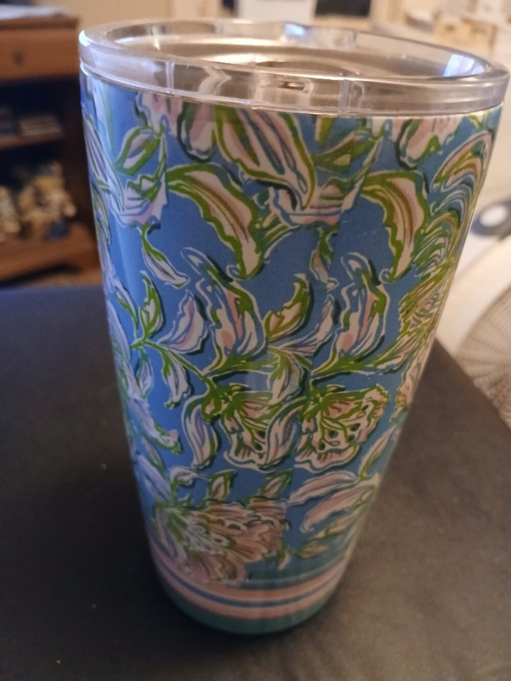 Lilly Pulitzer 20 oz Insulated Tumbler Stainless Steel Cup Damaged Lid